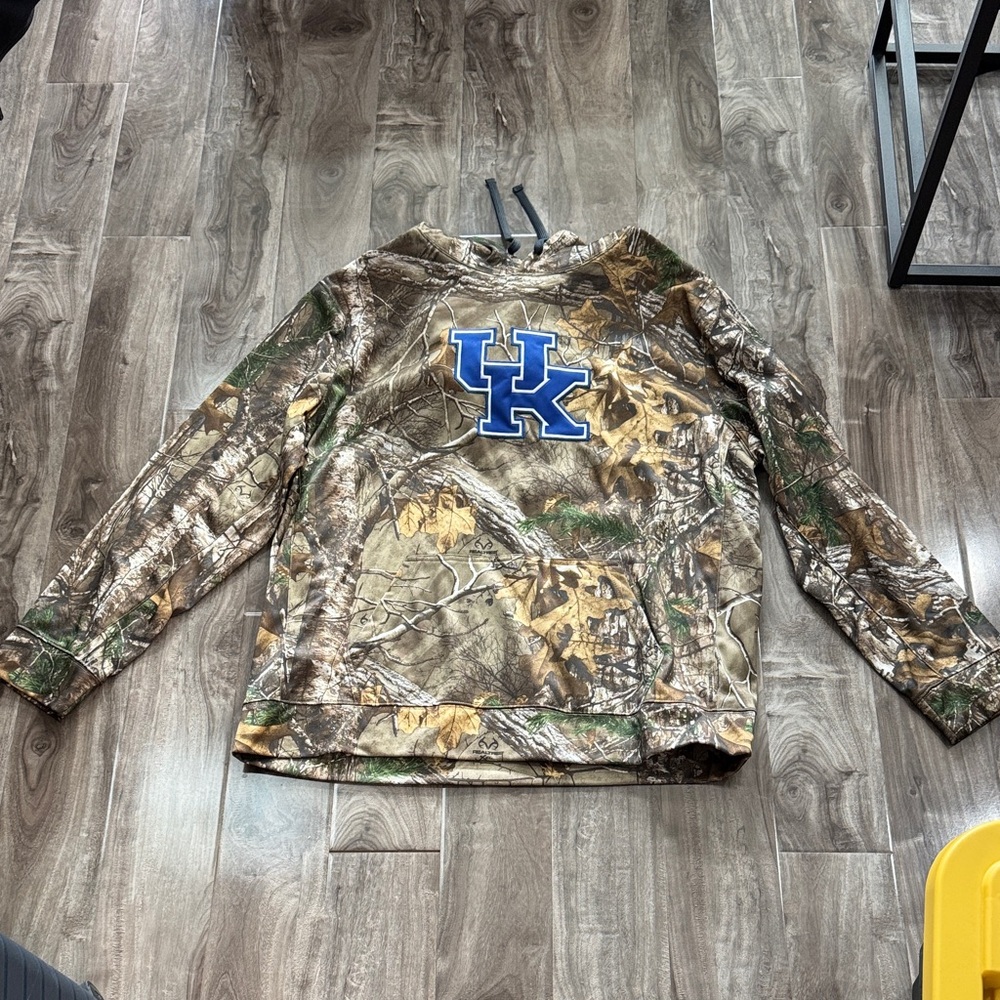 Colosseum Camouflage Sweatshirt with Blue Logo